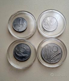 Monete Lire Italia 1-2:5-10 anno 1954 4pz