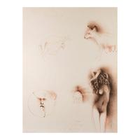 3 litografie Bruno Bruni - nudi di donna Amor Roma