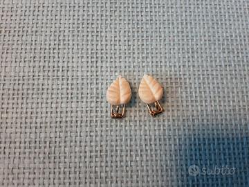 orecchini foglia bianca