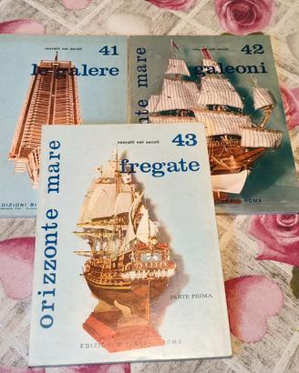 4 VOLUMI ORIZZONTE MARE-GALERE + GALEONI + FREGATE