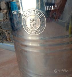 Bidone acciaio per olio