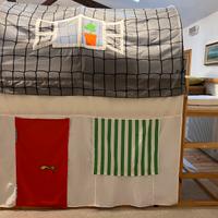 Letto ikea KURA+materasso+tenda