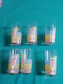 set bicchieri vetro 