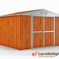 Box struttura lamiera Acciaio 327x307 fin legno