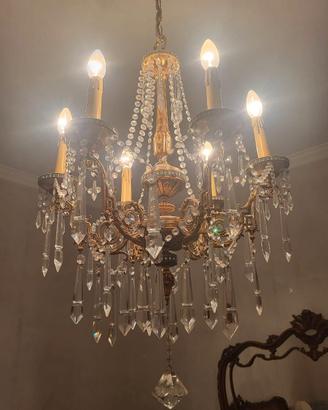 Lampadario vintage in cristallo