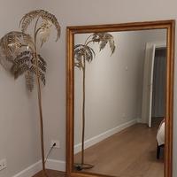 Lampada da terra dorata