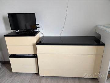 Comò e 2 comodini abbinati