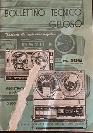 Radio - Geloso - Bollettino tecnico Geloso n. 106