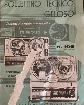 Radio - Geloso - Bollettino tecnico Geloso n. 106