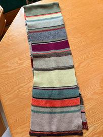 Sciarpa Vintage 100% Cashmere a Righe Multicolor