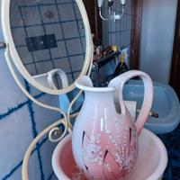 Set toilette Lavabo porta catino e brocca ceramica