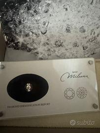 Diamante Miluna certificato in confezione