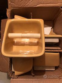 Set  bagno portasapone, porta rotolo di ca vintage