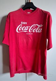 T-SHIRT VINTAGE "COCA COLA" ANNI 90 TAGLIA L ROSSA