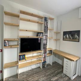 Libreria legno e ferro