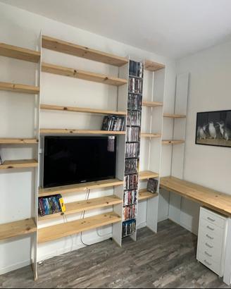 Libreria legno e ferro