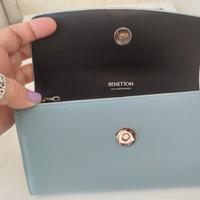 Benetton portafoglio celeste