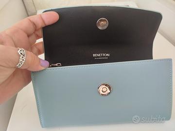 Benetton portafoglio celeste