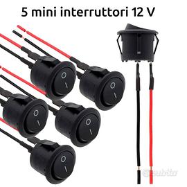 5 Mini interruttore  pulsante ON Off da 12 V 10A