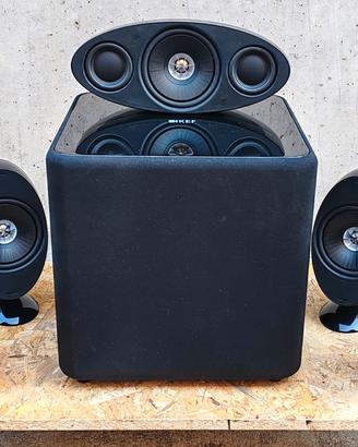 Home cinema KEF con sub attivo