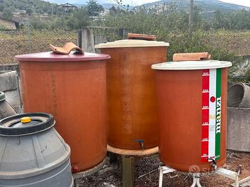 Botti per olio e vino, fusti per olive