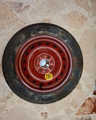 Ruotino di scorta con crik e attrezzi fiat 600