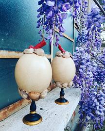 Uova di Struzzo decorate