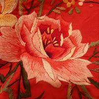 Vestaglia kimono vintage in pura seta ricamata