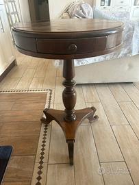 Tavolino Rotondo in Legno 74cm Altezza