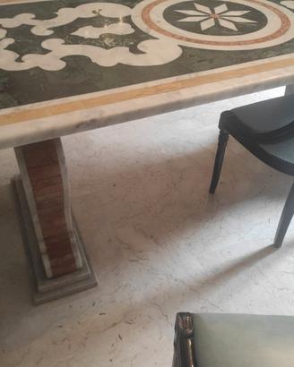 tavolo marmo  intarsiato fine 800