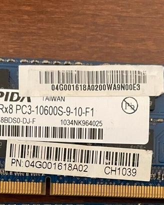 2GB 2Rx8 PC3-10600S-9-10-F1 ELPIDA