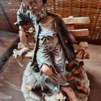 Statuina Capodimonte - Il Vagabondo sulla Panchina