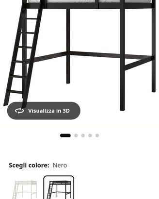 Letti a soppalco nero