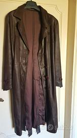 trench vintage in vera pelle fatto a mano