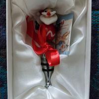 Tappo di vetro Murano per bottiglia Babbo Natale