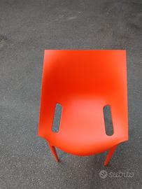 set 4 sedie  kartell arancione dr yes
