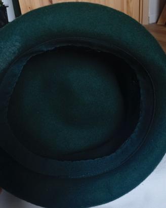 Cappello donna in feltro verde