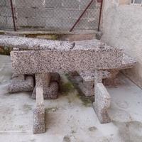 salotto da giardino in cemento 