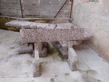 salotto da giardino in cemento 