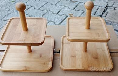 Alzatine a due piani  in legno