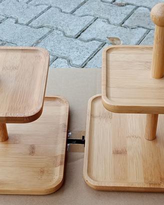 Alzatine a due piani  in legno