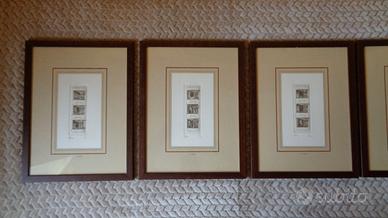 4 incisioni di Angelo Galeazzi del 1981 "Lunario"