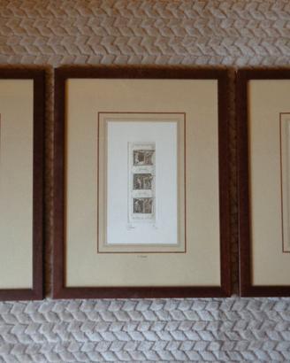 4 incisioni di Angelo Galeazzi del 1981 "Lunario"