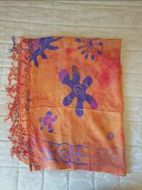 Pareo arancione a fantasia 