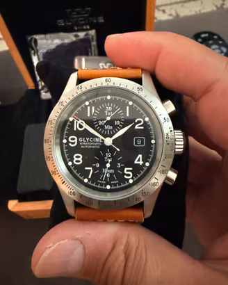 Orologio Glycine Stratoforte chrono full set NOS
