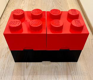 Set Mattoncini Lego contenitore Nero/Rosso