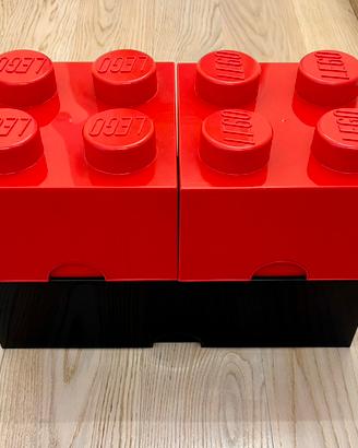 Set Mattoncini Lego contenitore Nero/Rosso