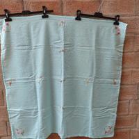 Tovaglietta da thè vintage cotone cm 90x90 ricamat