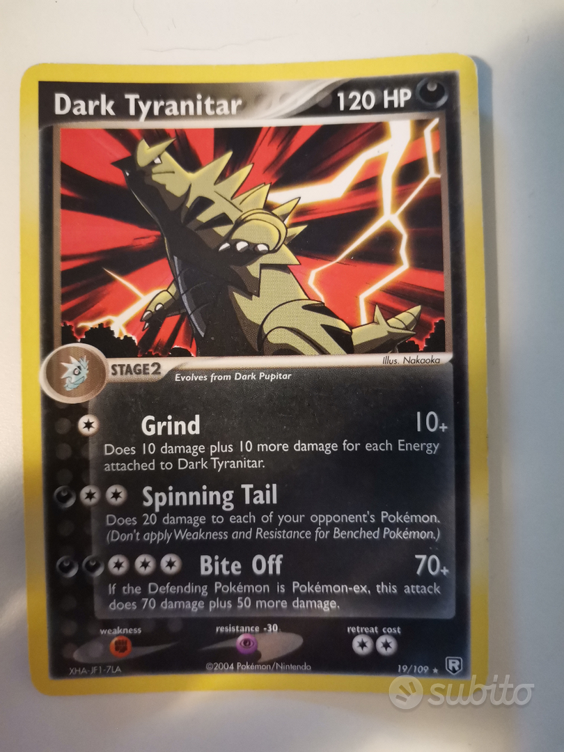 Dark Tyranitar carta Pokemon - Collezionismo In vendita a Venezia