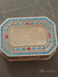 porta pillole argento firmata greggio